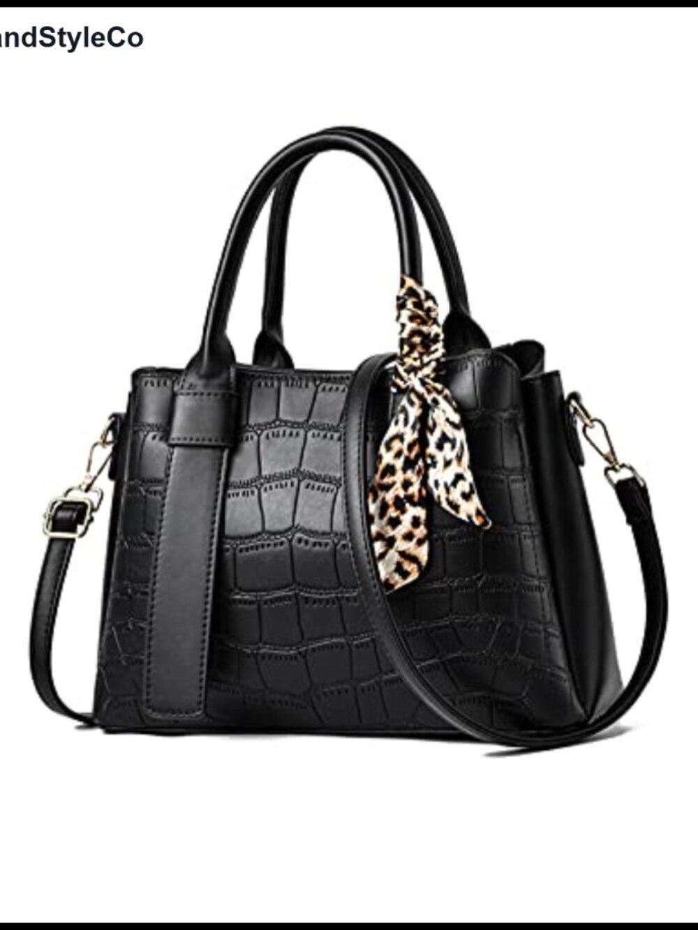 Croc PU Leather Top Handle Bag Croc Shoulder Tote Work Handbag